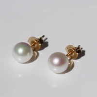 14K 아코야 해수 진주 귀걸이 (6mm)