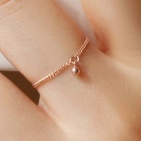 14K 콩 체인 반지