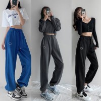 학생 여성 캐주얼 스트링 스마일 조거 밴딩 팬츠 츄리닝 데일리