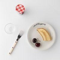 일본산 레터링 원형접시 소 1p