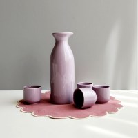 보라색 주병세트 도쿠리 술병세트 일자주기 (구성 5pc)