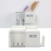 흡착식 벽걸이 양치용품홀더 1개