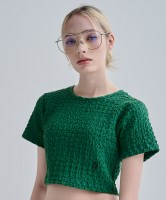 테일러 웨이브 크롭 티셔츠 (그린)