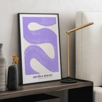 일러스트 포스터 추상화 그림 액자 퍼플라인