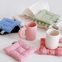 모모 패딩 면 패브릭 컵코스터 티코스터 컵받침 8color