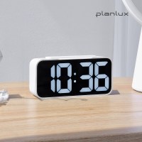 플랜룩스 빅뷰 디지털 전자 LED 무소음 탁상 책상 알람 시계