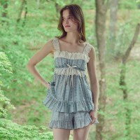 [발코니][4537-BCUHT] [캡내장] 아이사 투피스 Turkey blue