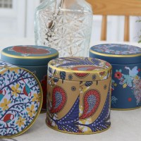 2P세트 원통형 틴케이스 티 보관함 선물용 박스