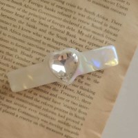 [봄밤달] 보석 하트 헤어핀