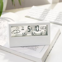 무소음 탁상시계 시끄러운 알람시계 투명 디지털 날짜 전자 시계