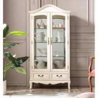 퓨어 엔틱 아이보리 원목 그릇 장식장 / 가구 건담 부엌 목재 와인장