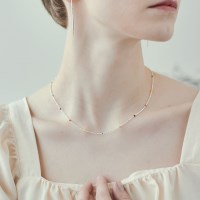 [카리나,강지영,허영지,비비 착용] silver jelly bean-necklace