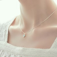 [김소혜,허영지,스테이씨 세은] silver mint clover-necklace