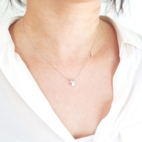 Cute mini lock Silver Necklace 실버 목걸이(Silver925)