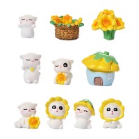 해바라기 고양이 피규어 10종세트