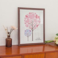 하트나무 브라운 프레임 사진 그림 액자