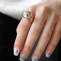 바이데이지 빅은볼 포인트 실버 반지 Br0314