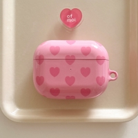하트,하트 유광 하드 에어팟케이스