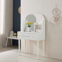 필로스 화이트도장 엔젤린 화장대A