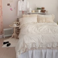 [바닐라] 홑겹 이불커버 침구세트(안감 면)(S,D,Q,K)