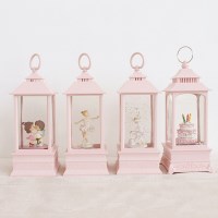 핑크 사각 랜턴 워터볼 오르골 4TYPE