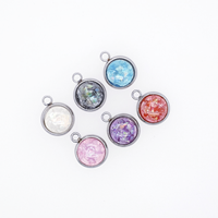 써지컬스틸 컬러자개 펜던트