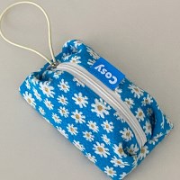 DAISY COSY POUCH_ aqua blue