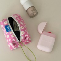 DAISY COSY POUCH_ peach