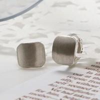 925 SILVER 실버 스크래치 링 귀걸이