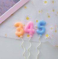파스텔 빅 숫자초 생일초 케이크 생일파티 기념일 이벤트 0