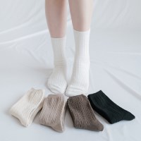 자체제작 당일발송 남여 고급 면 양말 밀크꽈배기 5켤레
