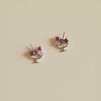 [봄밤달] 베리베리 빙수 귀걸이 (은침)