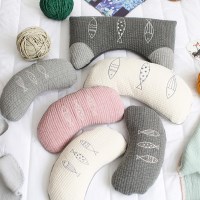 메밀 물고기 누빔 반달 직각 베개 (5컬러) S M
