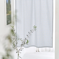 블루 멜란체크 가리개커튼