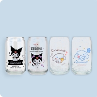 산리오 시나모롤 쿠로미 350ml 캔글라스 유리컵 2p 세트