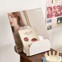 심플 라운드 LP 북선반 책꽂이 2단 책진열대 매거진랙 2colors