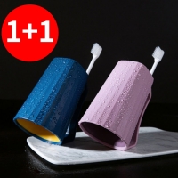 여기있소 [1+1] 파스텔 거꾸로 칫솔꽂이 개인 양치컵