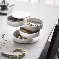 4단 회전 원형 박스 악세사리 주얼리 보관 케이스