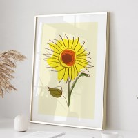 돈들어오는 부자되는 해바라기 그림 액자 미니멀