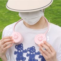 파스텔 휴대용 날개없는 목걸이 선풍기 넥풍기