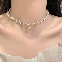 미스 진주 미니 코인 초커