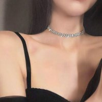 화려해 탄산 큐빅 초커