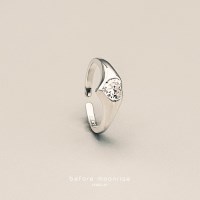 Silver925 볼드 하트 볼륨 반지 SR28