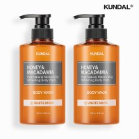 쿤달 허니&마카다미아 퓨어 바디워시 500ml 2개 화이트머스크