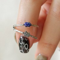 제이로렌 라피스라줄리 래브라도 원석 실버 반지 R0635