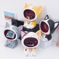 인테리어 소품 입벌린 고양이 트레이 장식 보관 GHT12