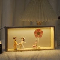 신혼부부 선물 우드 액자 프로포즈 디스플레이 무드등