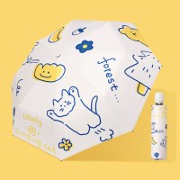 귀여운 양산 여름 자외선차단 3단 자동 우양산 우산 엄마 선물