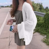 여름 여성 니트 시스루 가디건 바캉스룩 패션 휴가룩 바캉스룩 루즈