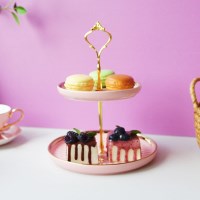 파스텔 샤론 골드 2단 케이크스탠드 (2color)